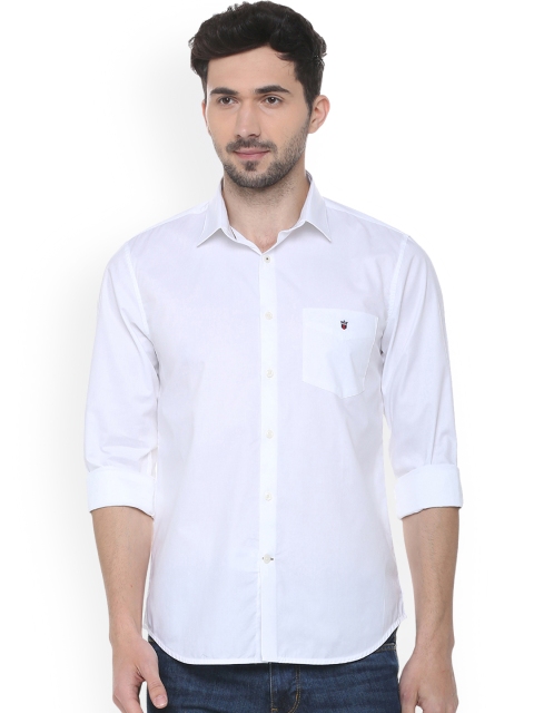 

Louis Philippe Men White Slim Fit Solid Casual Shirt