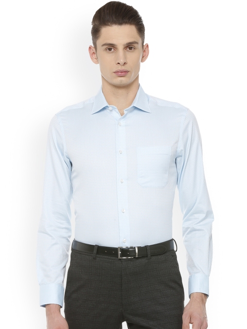 

Louis Philippe Men Blue Regular Fit Printed Formal Shirt