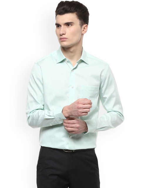 

Louis Philippe Men Green Regular Fit Self Design Formal Shirt