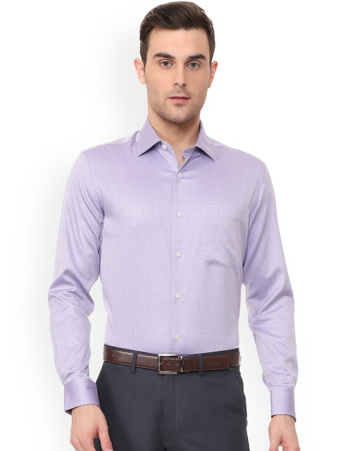 

Louis Philippe Men Purple Regular Fit Self Design Formal Shirt