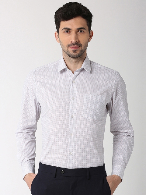 

Peter England Men Blue & Red Regular Fit Printed Formal Shirt