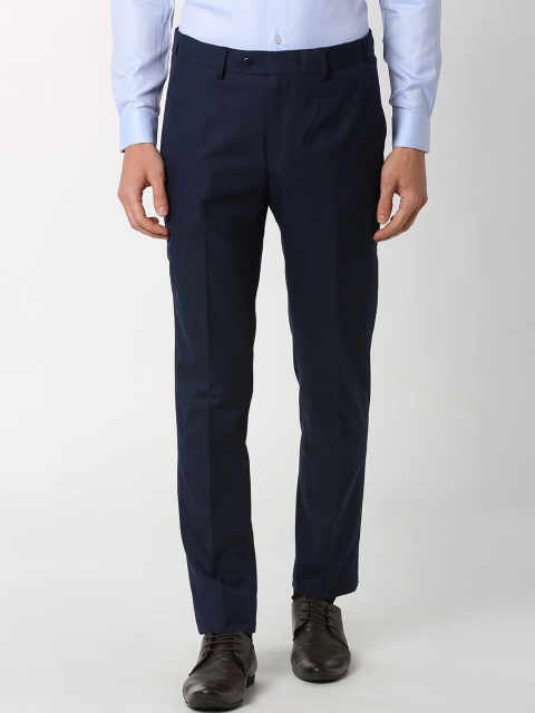 

Peter England Men Blue Slim Fit Solid Formal Trousers