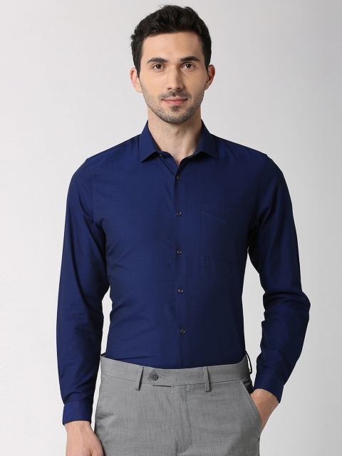 

Peter England Men Navy Slim Fit Solid Formal Shirt, Navy blue