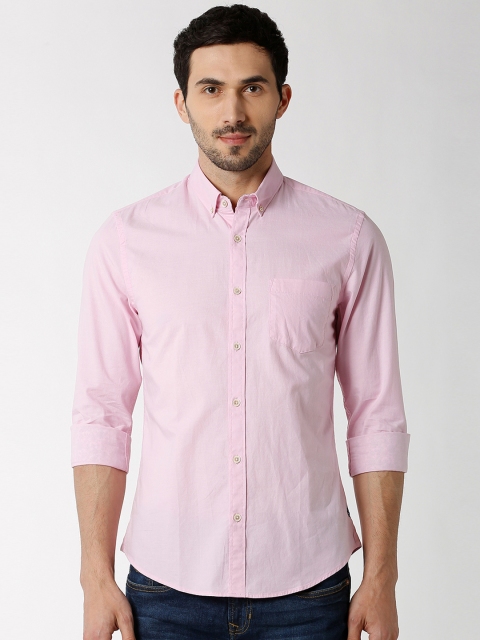 

Peter England Men Pink Slim Fit Solid Formal Shirt