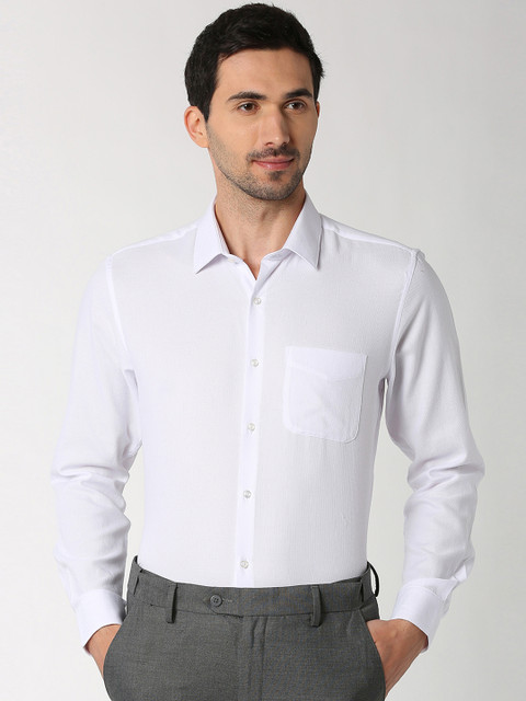 

Peter England Men White Regular Fit Solid Formal Shirt
