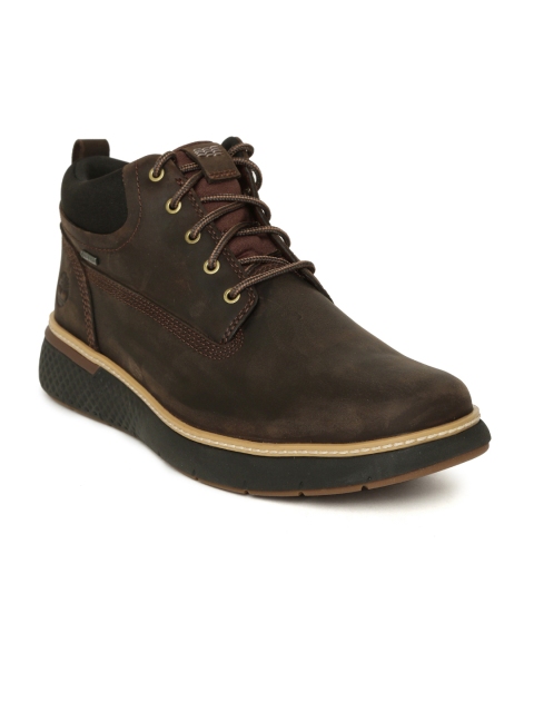 

Timberland Men Coffee Brown Crossmark GTXCHKA Leather Sneakers