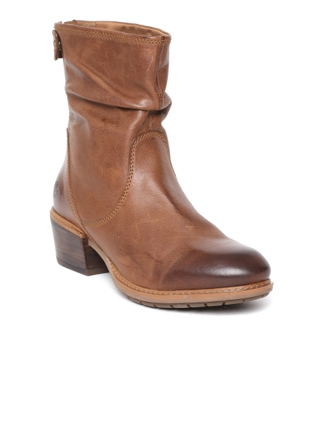 

Timberland Women Brown Sutherlin Bay Mid Leather Heeled Boots