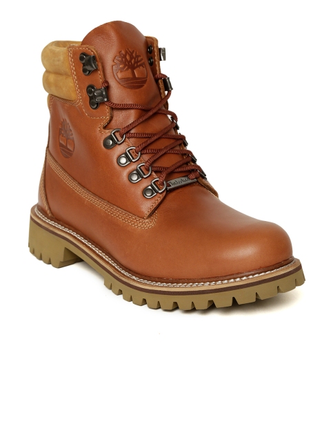 

Timberland Men Brown Solid 6" Premium 640 BLW BT MD Casual Leather Flat Boots