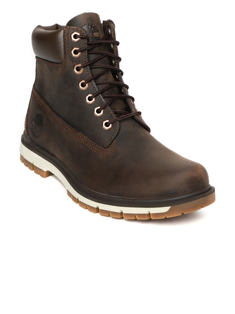 

Timberland Men Coffee Brown Radford 6-Inch Waterproof Leather Flat Boots