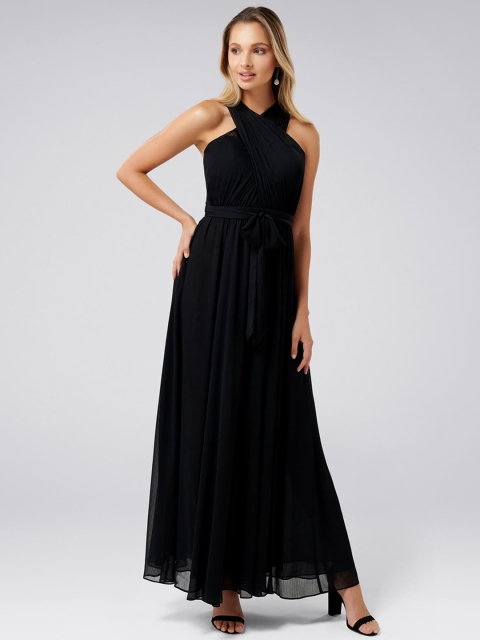 

Forever New Women Black Solid Maxi Dress