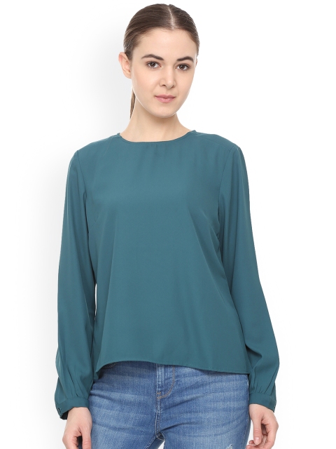 

Van Heusen Woman Women Teal Solid A-Line Top