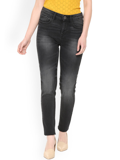 

Van Heusen Woman Women Black Skinny Fit Mid-Rise Clean Look Jeans