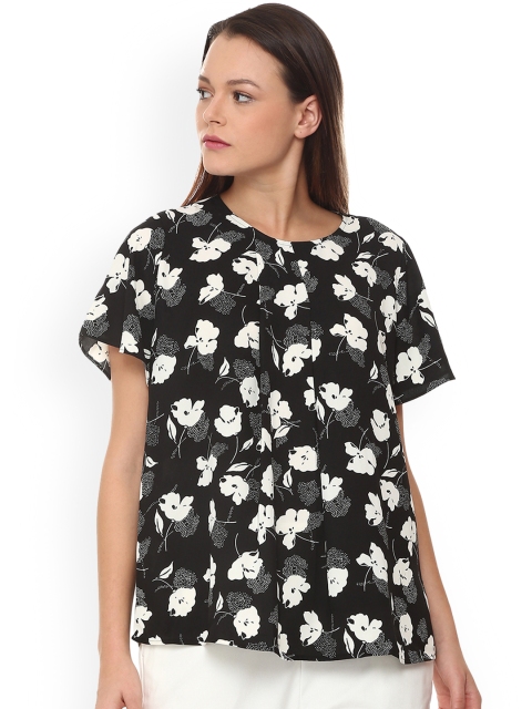 

Van Heusen Woman Women Black Printed A-Line Top