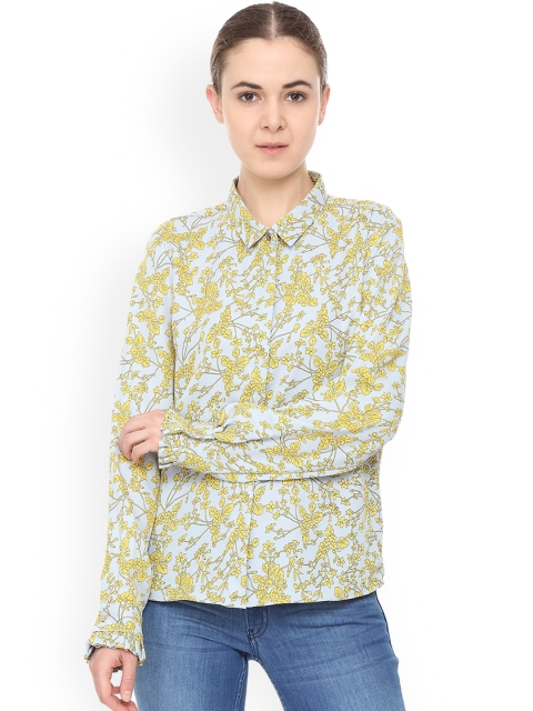 

Van Heusen Woman Women Blue Printed Shirt Style Top