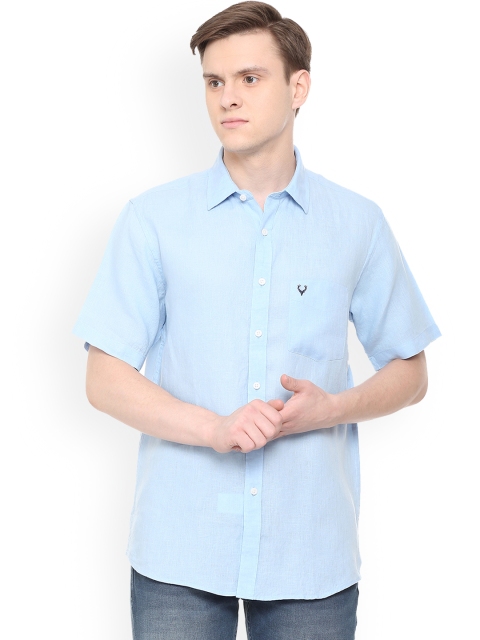 

Allen Solly Men Blue Slim Fit Solid Casual Shirt