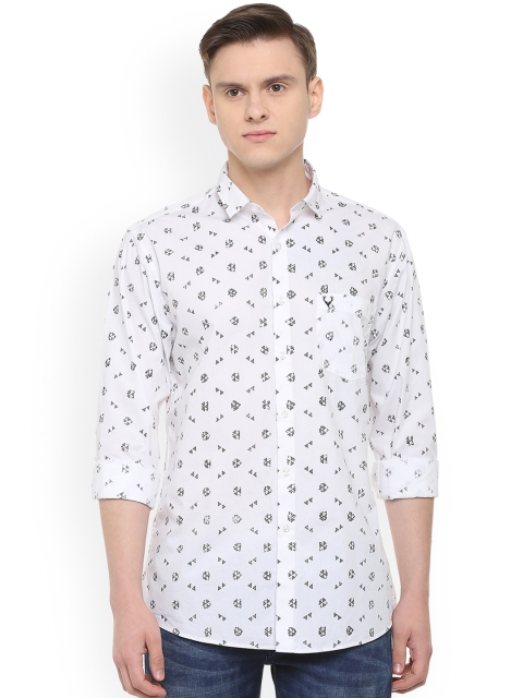 

Allen Solly Men White Regular Fit Printed Casual Shirt