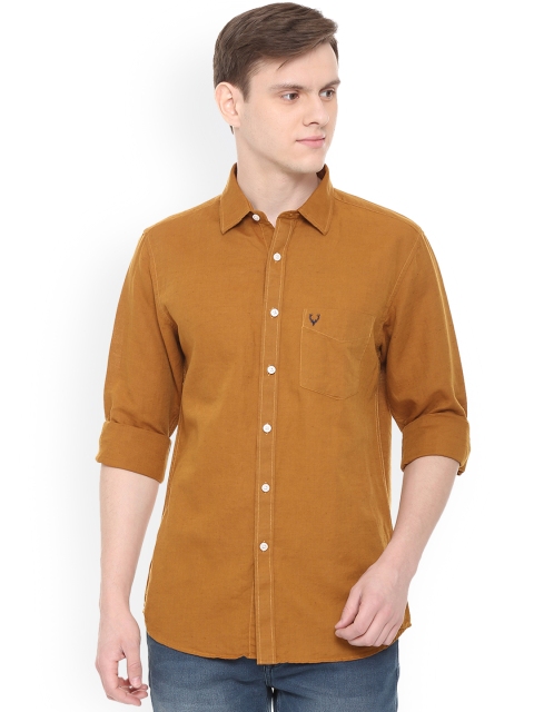 

Allen Solly Men Brown Regular Fit Solid Casual Shirt