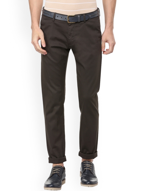 

Allen Solly Men Brown Slim Fit Solid Chinos