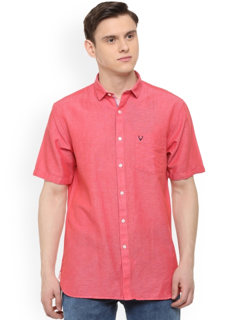 

Allen Solly Men Red Slim Fit Solid Casual Shirt