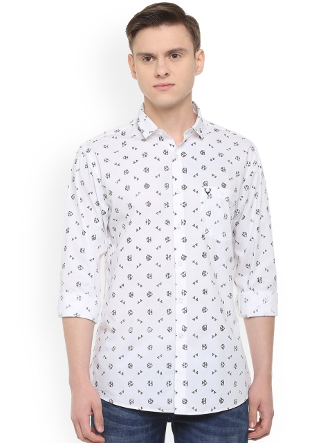 

Allen Solly Men White Regular Fit Printed Casual Shirt
