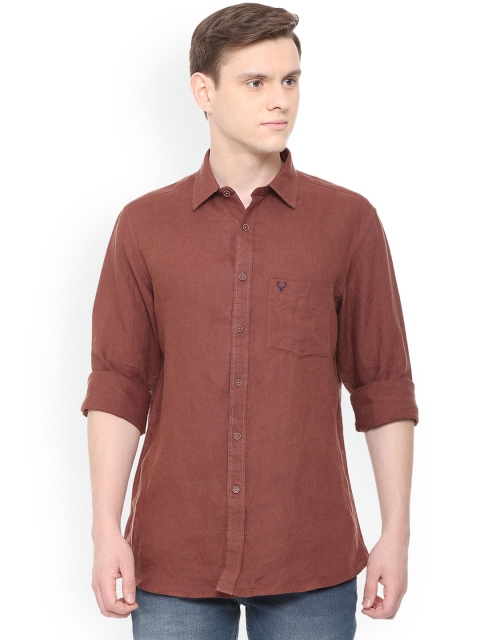 

Allen Solly Men Brown Slim Fit Solid Casual Shirt