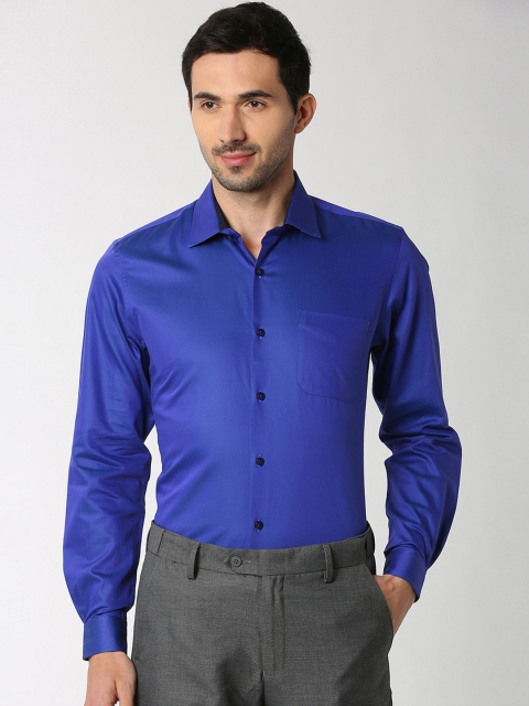 

Peter England Elite Men Blue Slim Fit Solid Formal Shirt