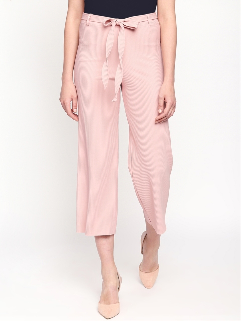 

Honey by Pantaloons Women Pink Solid Straight Palazzos