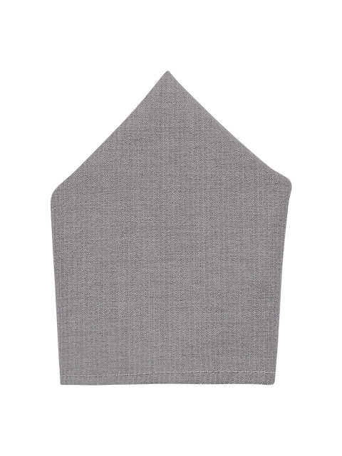 

Blacksmith Men Grey Solid Pocket Square