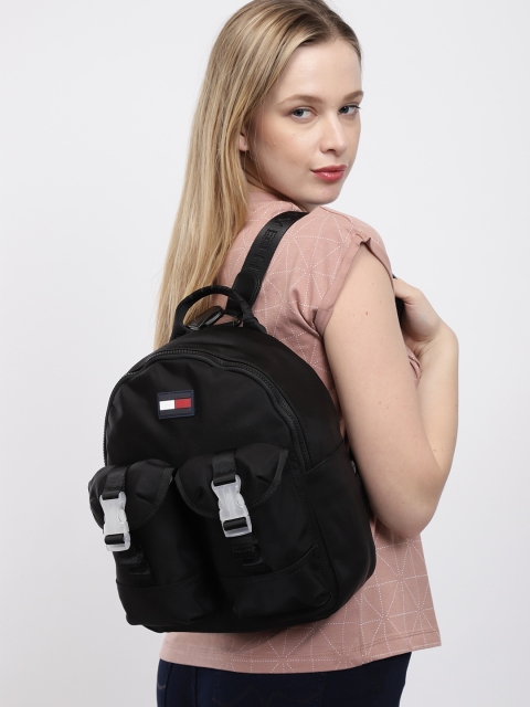 

Tommy Hilfiger Women Black Solid Backpack