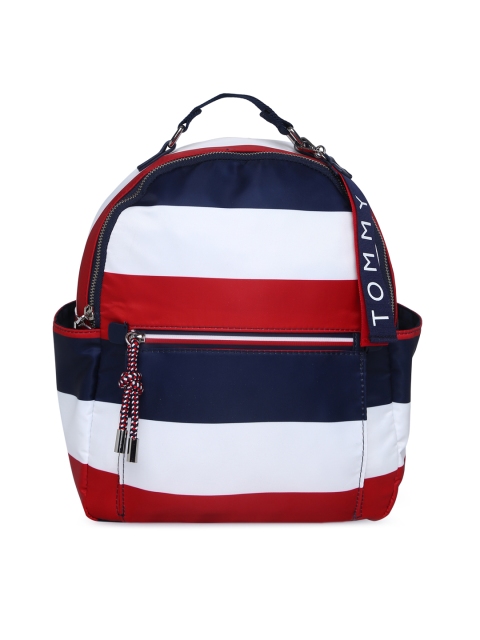 

Tommy Hilfiger Women Blue & Red Striped Backpack