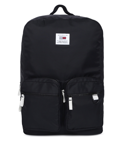 

Tommy Hilfiger Men Black Solid Backpack