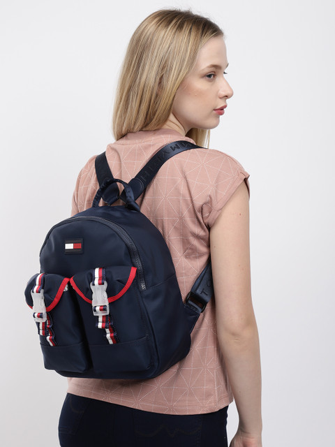 

Tommy Hilfiger Women Navy Blue Solid Backpack