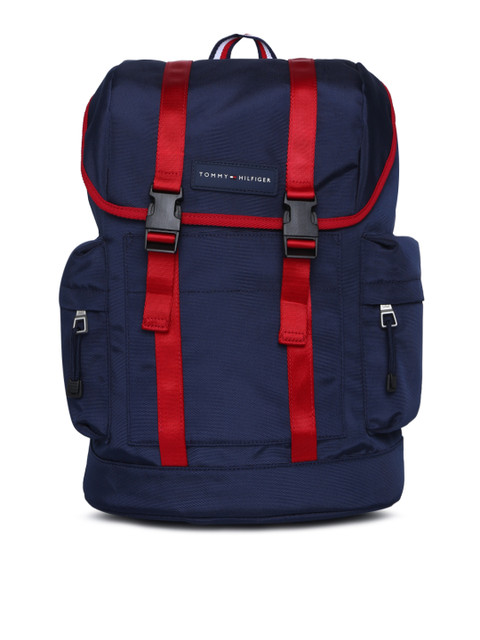

Tommy Hilfiger Men Navy Blue Solid Backpack
