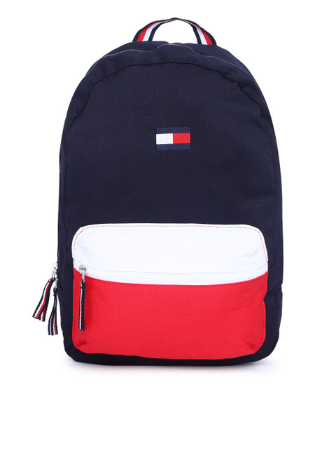

Tommy Hilfiger Men Blue Solid Backpack