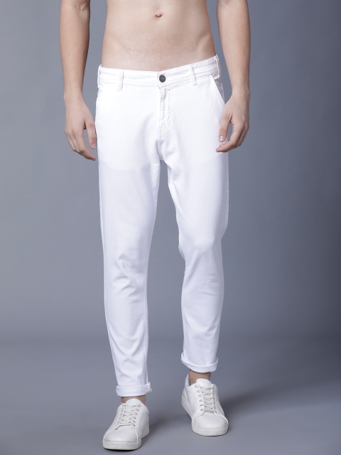 

HIGHLANDER Men White Slim Fit Mid-Rise Clean Look Stretchable Jeans