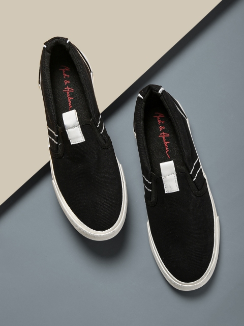 

Mast & Harbour Women Black Slip-On Sneakers