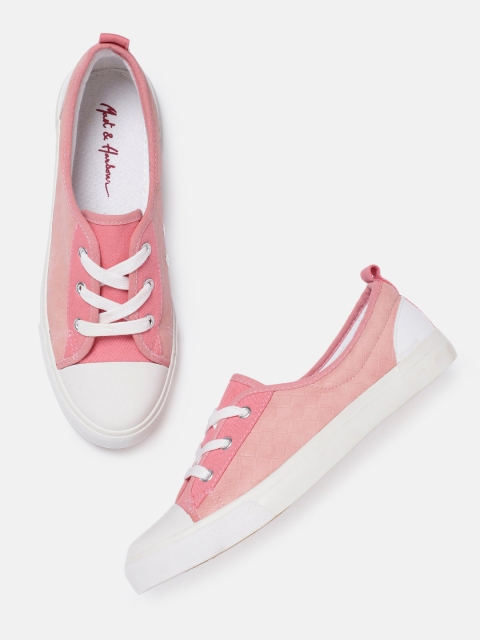 

Mast & Harbour Women Pink Solid Sneakers