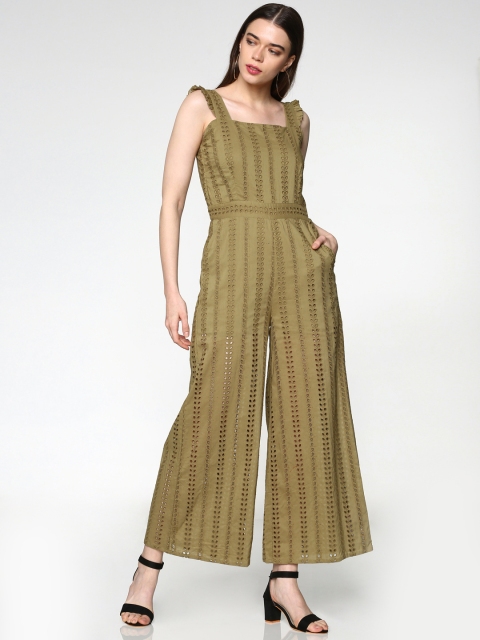 

ONLY Green Self Design Basic Jumpsuit