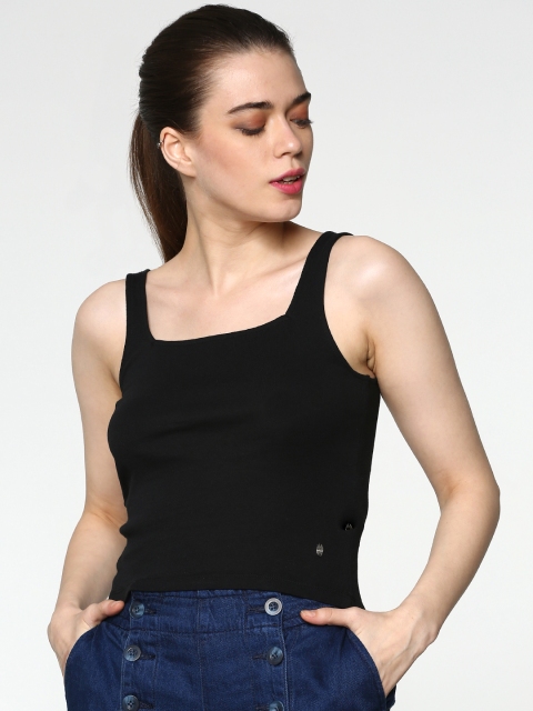 

ONLY Women Black Solid Top