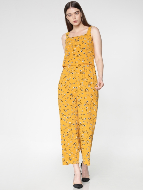 

ONLY Yellow Printed Culotte Jumpsuit