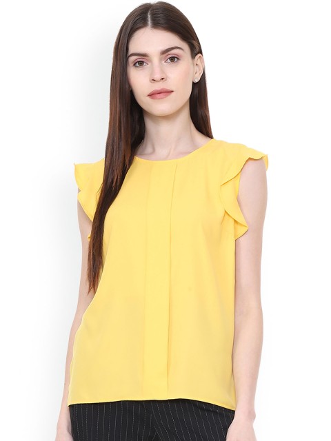 

Allen Solly Women Yellow Solid Top