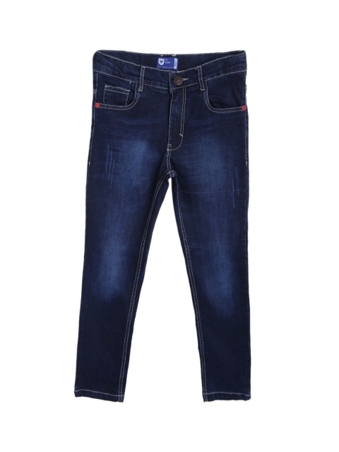 

612 league Boys Blue Regular Fit High-Rise Clean Look Jeans