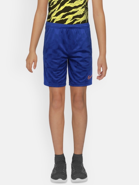 

Nike Boys Blue Self Design BRT ACDMY Regular Fit Sports Shorts