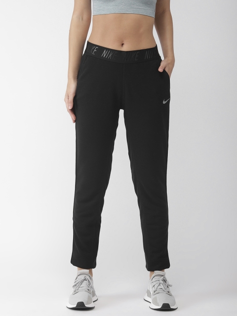 

Nike Women Black Solid DRY-FIT TAPERED NFS Track Pants