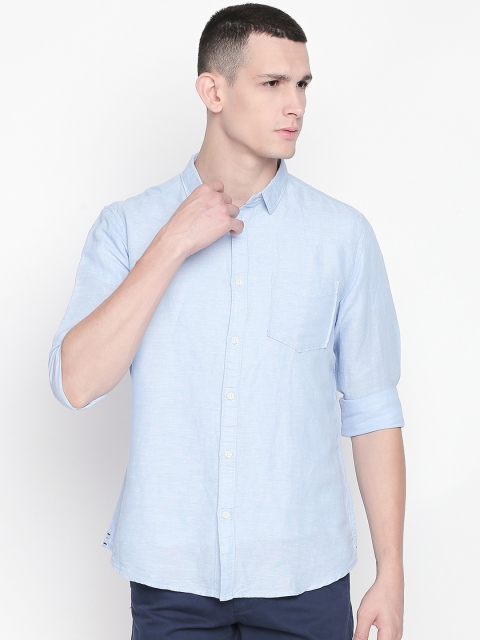 

Urban Ranger by pantaloons Men Blue Slim Fit Solid Casual Shirt