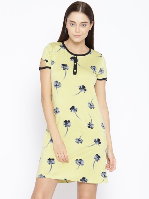 

Sweet Dreams Yellow Printed Nightdress
