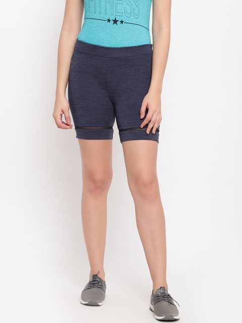 

Sweet Dreams Women Navy Blue Solid Slub Effect Regular Fit Workout Shorts