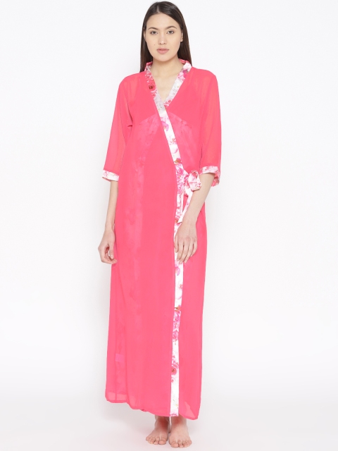 

Sweet Dreams Pink Printed Nightdress with Robe