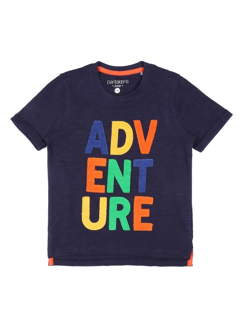 

Pantaloons Junior Boys Blue Printed Round Neck T-shirt