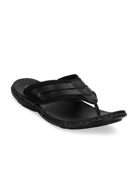 

Red Tape Men Black Leather Sandals